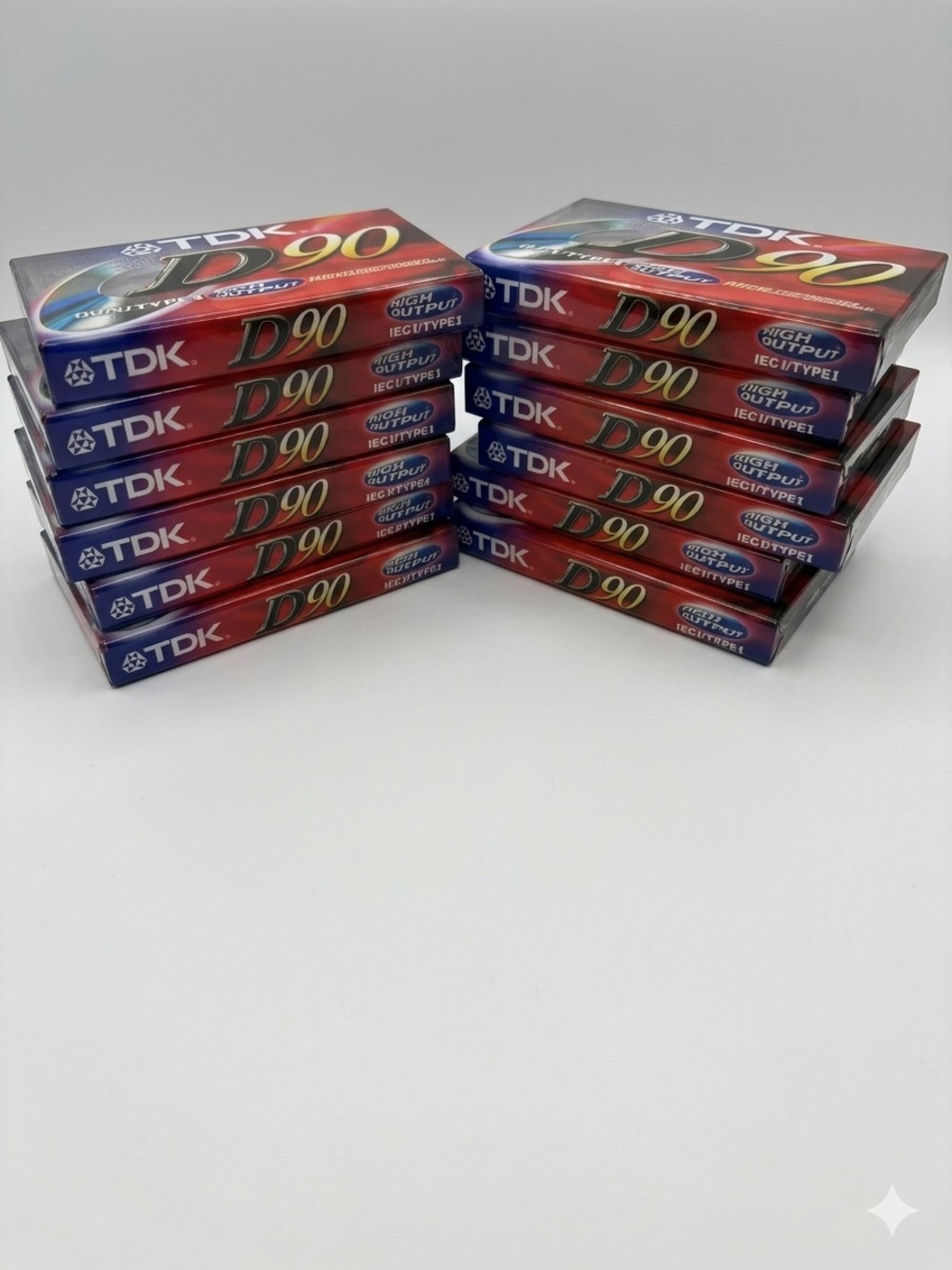 Lot of 12 TDK D90 Blank Cassette Tapes - High Output Type I Normal Bias Sealed